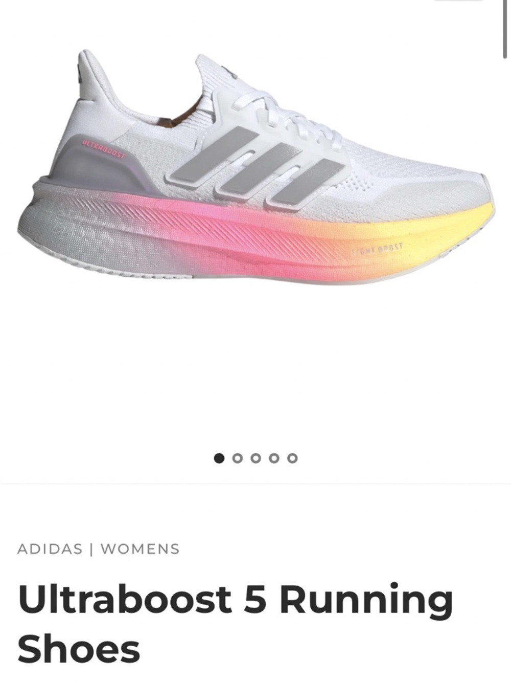 Adidas Ultraboost 5x Women’s ID8840 Sz 9M Store Try Ons NO WEAR, No Orig box